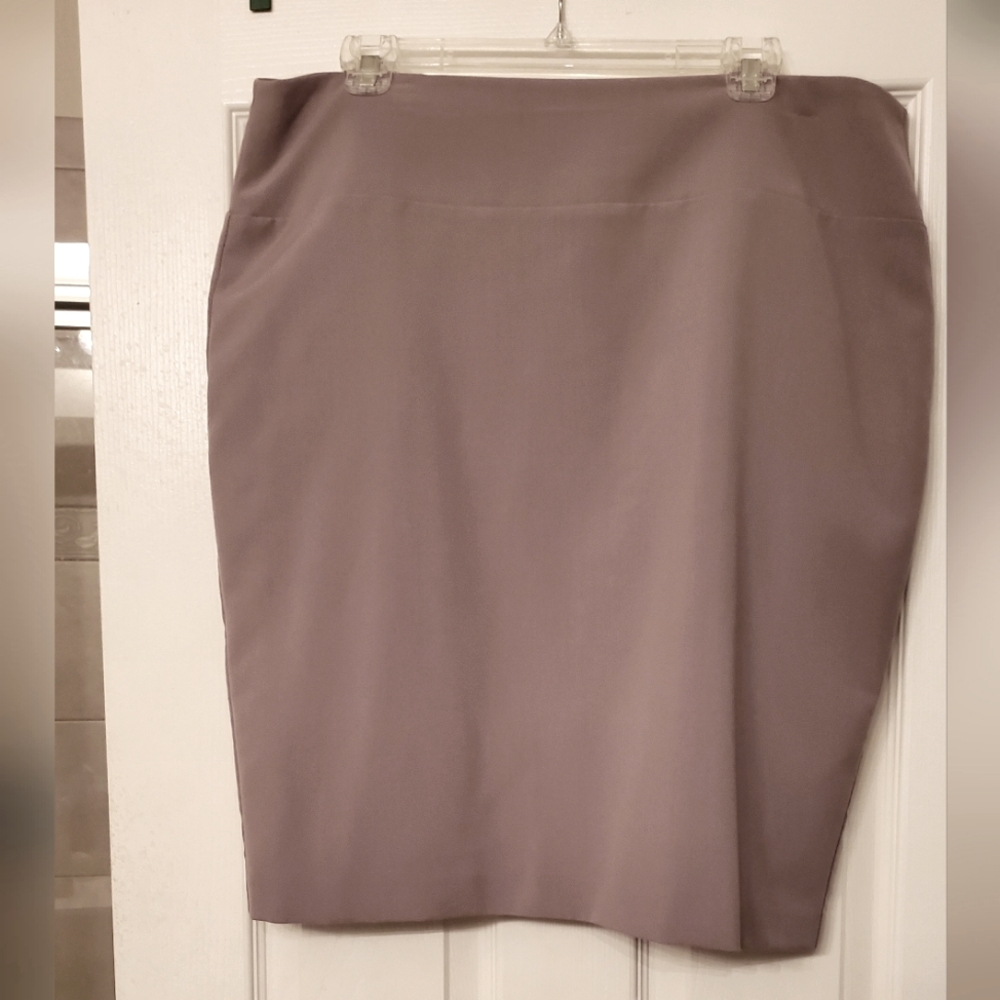 Taupe straight skirt